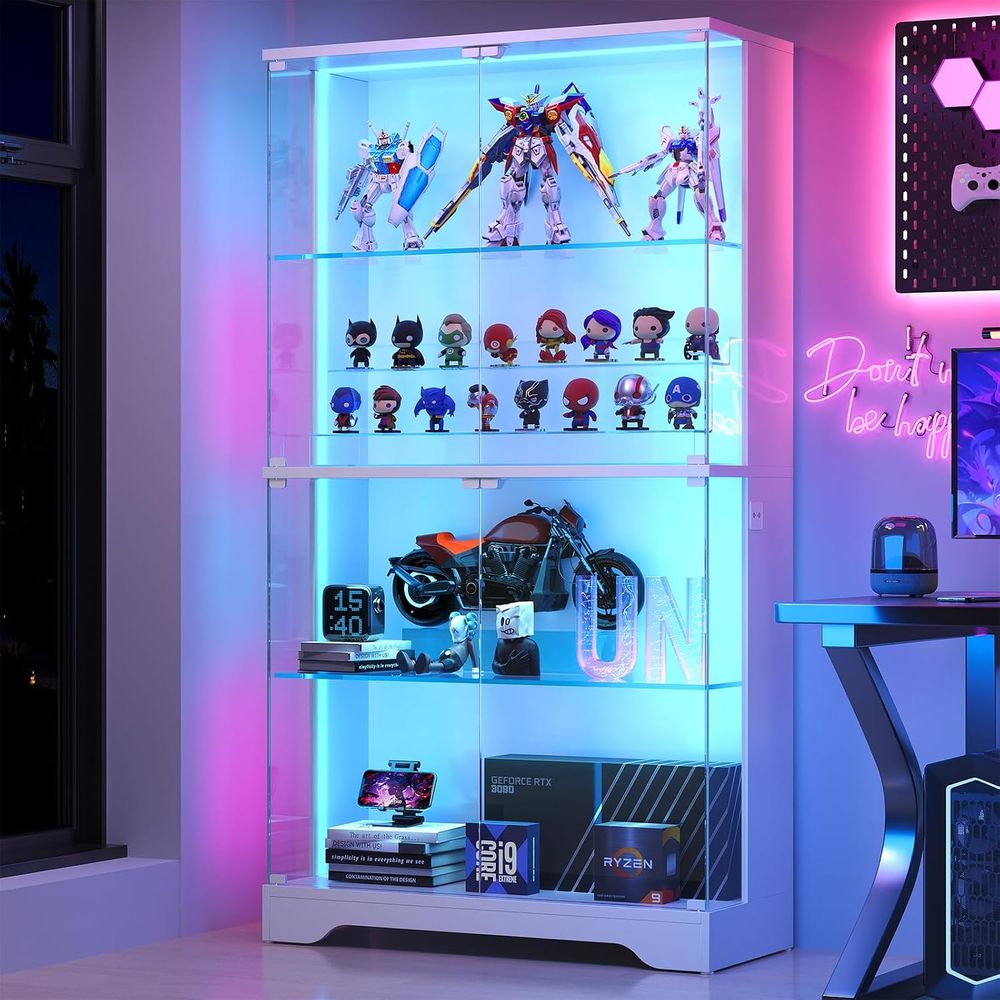 Collectible Collection - Glazen vitrinekast met 4 niveaus en