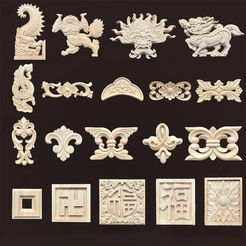 Vintage Collectible Toys - Vintage hout applique met Dragon &