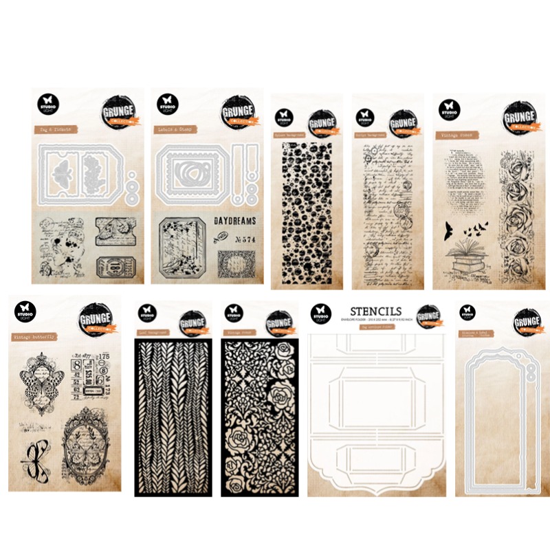 Vintage Collectible Figures - Tag Envelop Grunge Collectie Vintage Rozen