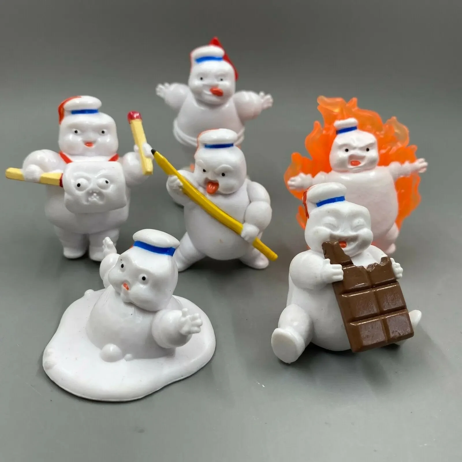 Vintage Collectible Figures - 6 Stuks Schattige Vintage Ghostbusters 3