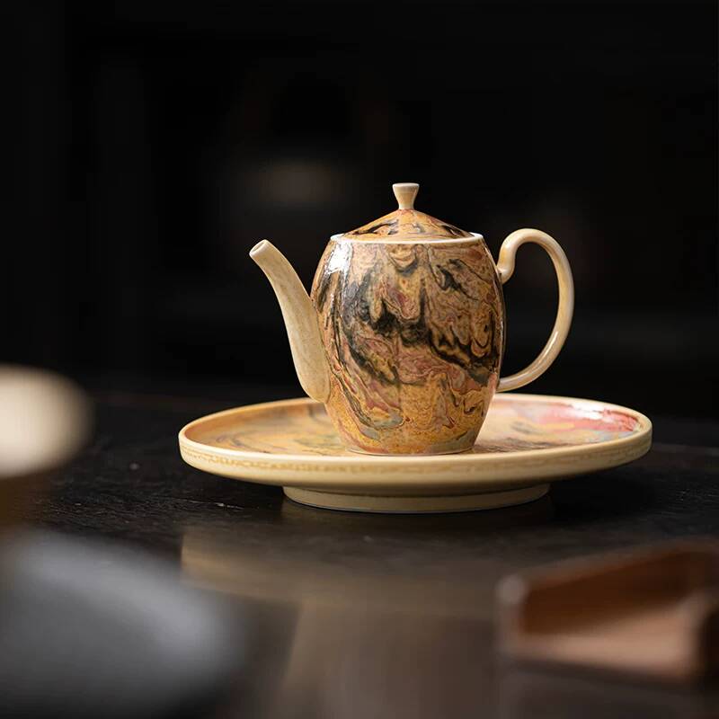 Vintage Collectible Pottery - Dunhuang olieverfschilderijstijl handgemaakt op hout gestookt