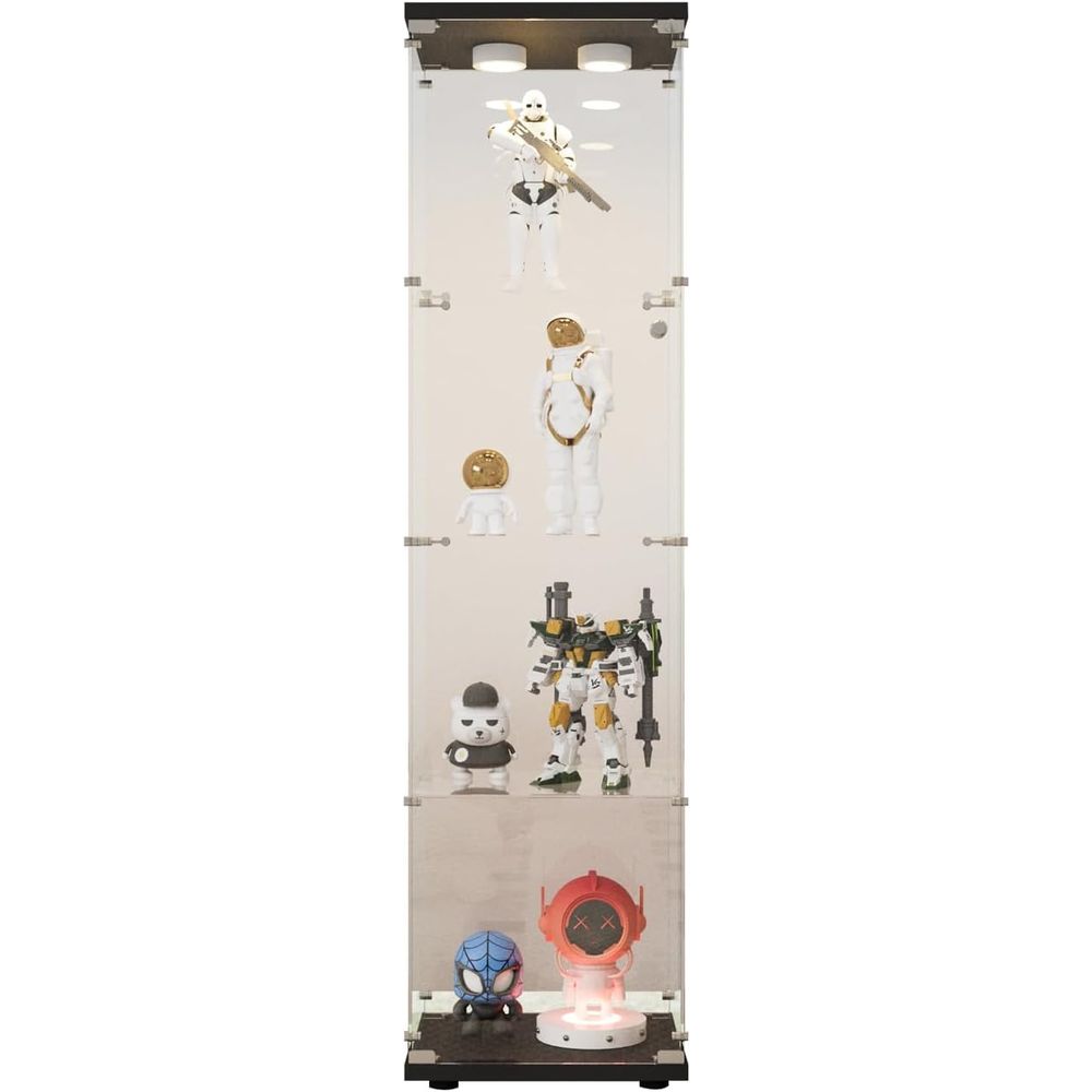 Collectible Collection - LED-verlichte glazen vitrinekast met slot voor