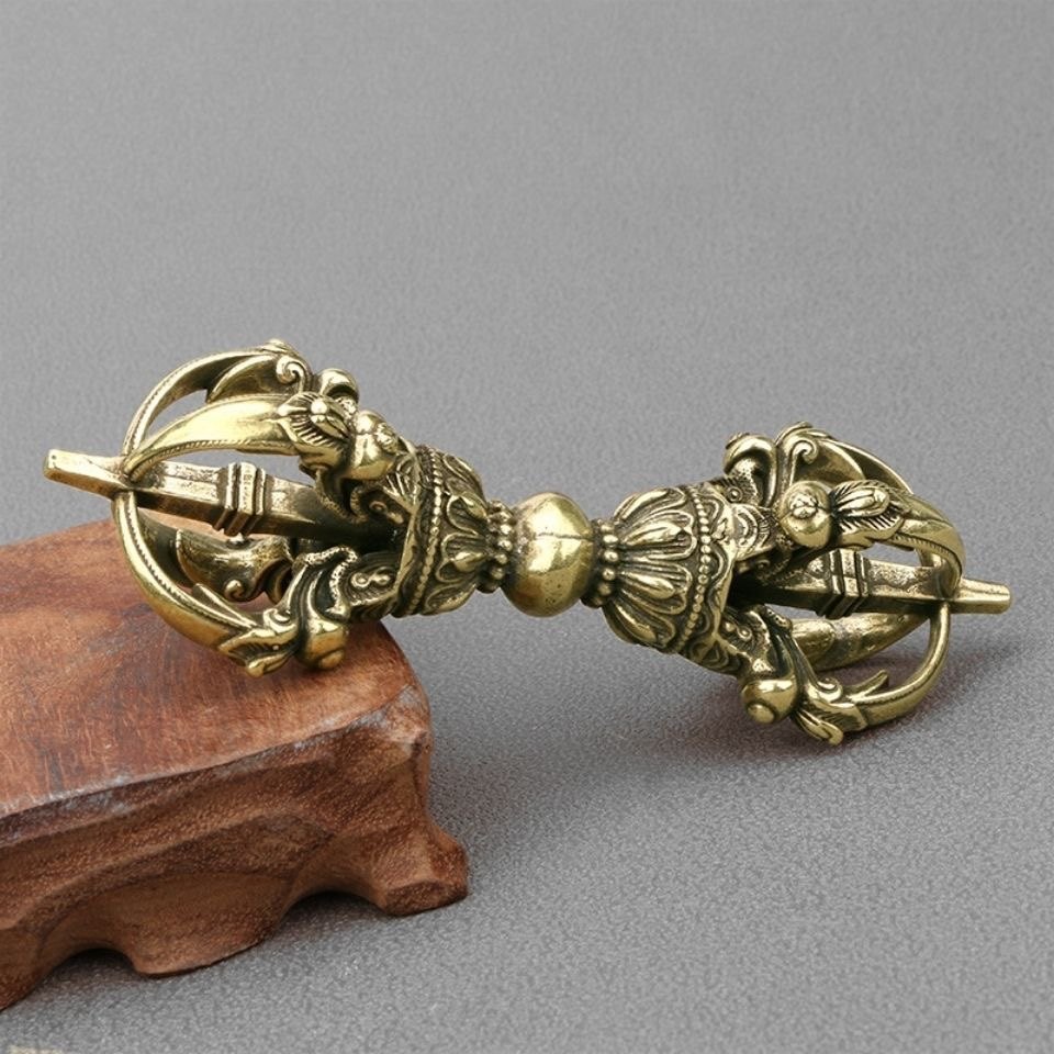 Collectible Vintage Tools - Vintage puur messing Tibetaanse Vajra stamper