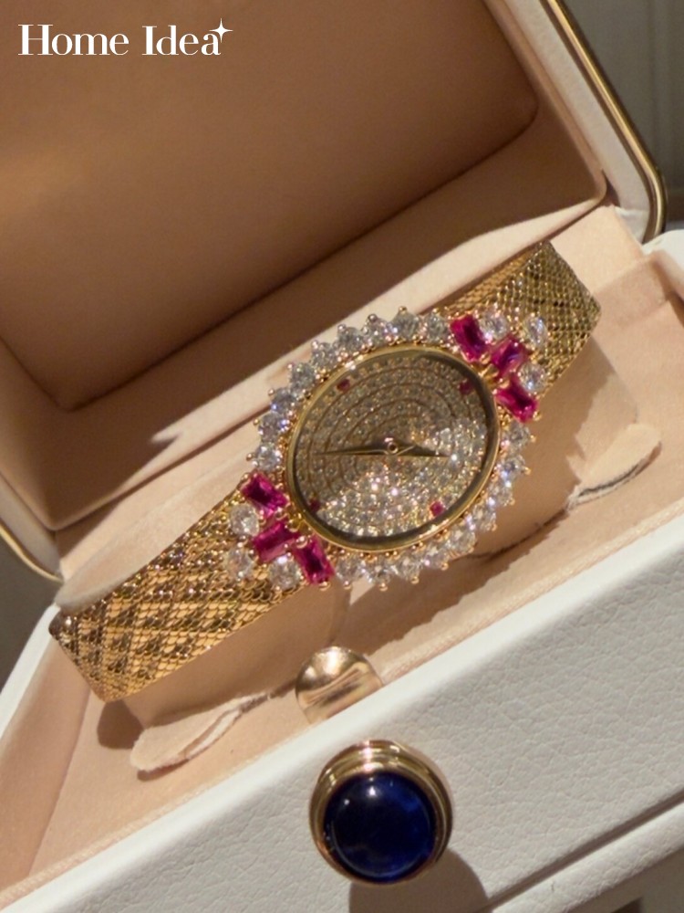 Vintage Watch Crystal - Vintage dameshorloge met ovale vorm, quartz,