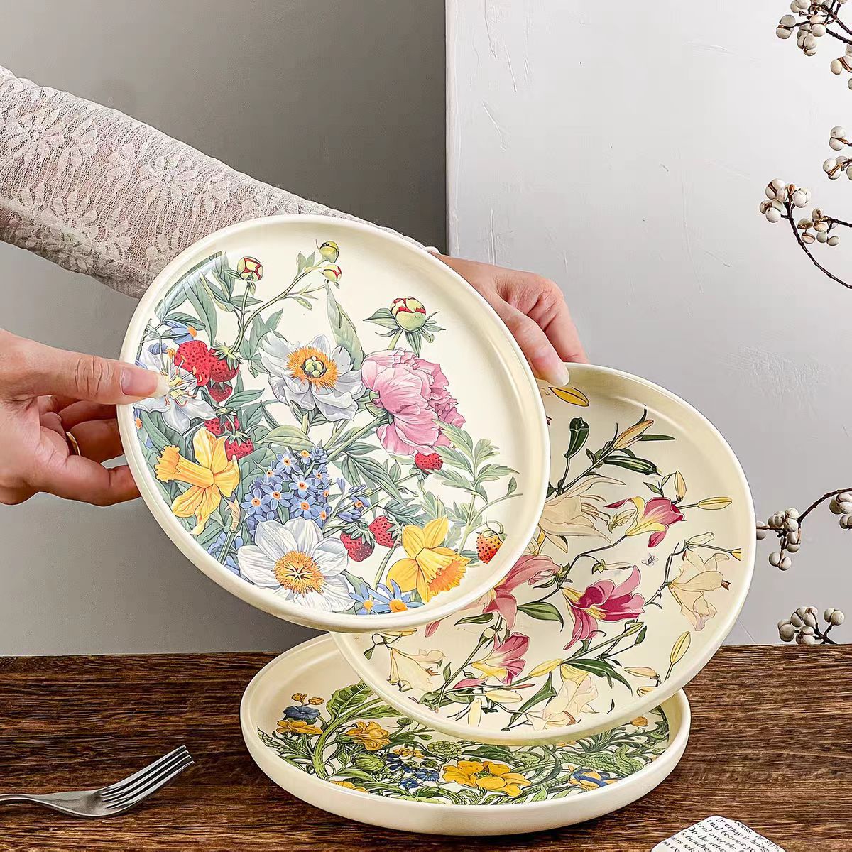 Creatieve romantische bloemige - Vintage Collectible Dishes recensie en prijs