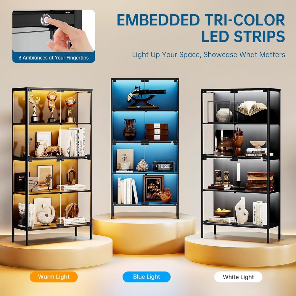 65 LED-verlichte glazen vitrin - Collectible Collection recensie en prijs