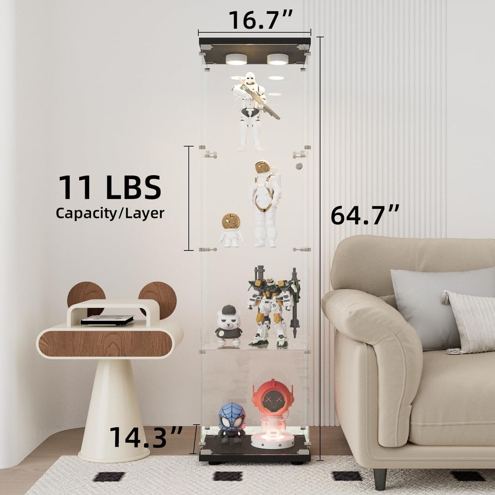 LED-verlichte glazen vitrineka - Collectible Collection recensie en prijs