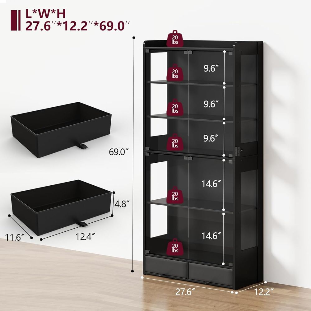 69 cm hoge zwarte LED verlicht - Collectible Collection recensie en prijs